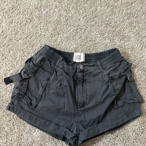 Urban Outfitters Black Utility Cargo Shorts for Women